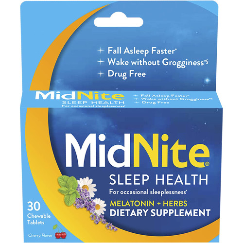 MidNite Dietary Supplement Chewable Tablets Cherry - 30 Tablets