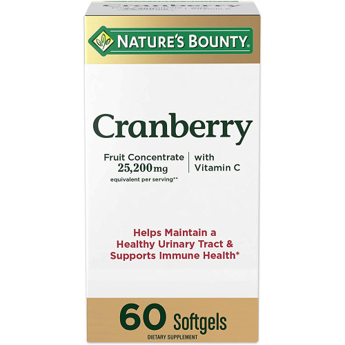 Nature's Bounty Triple Strength Cranberry With Vitamin C  - 60 Softgels