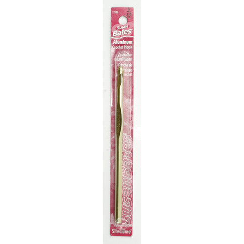 5 1/2" Silvalume Crochet Hook, 6Mm, J10 - 1 Pkg