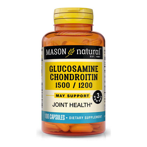 Mason Natural Glucosamine 1500 mg Chondroitin 1200 mg Capsules Double Strength - 100ct