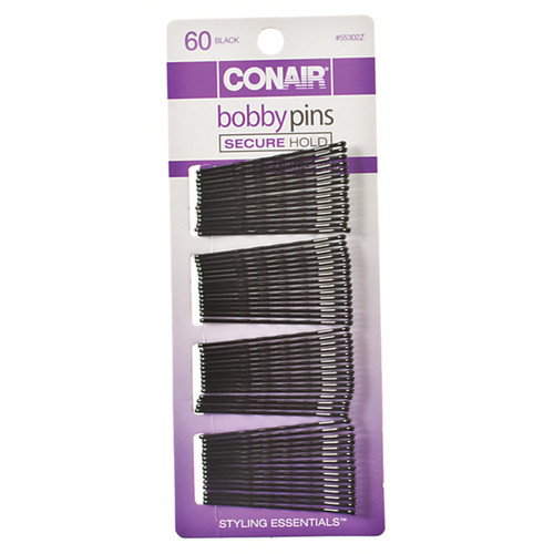 Bobby Pins, Black, 60 Ct - 1 Pkg