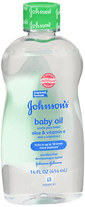 Johnson & Johnson Baby Oil Aloe Plus Vitamin E - 14 oz