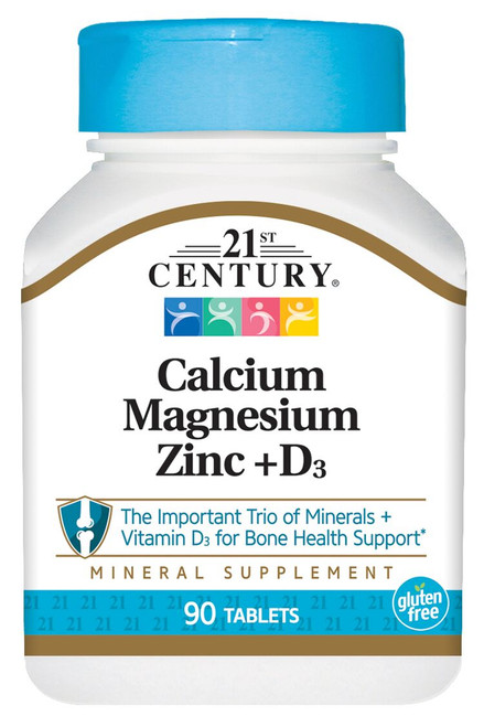21st Century Cal Mag Zinc +D Vitamin - 90 Tablets