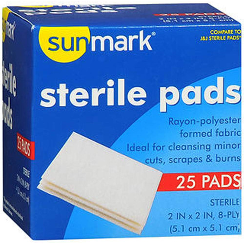 Sunmark Sterile Pads 2 Inches - 25 ct