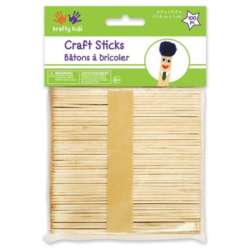 4.5x3/8" Regular Craft Sticks,100ct - 1 Pkg