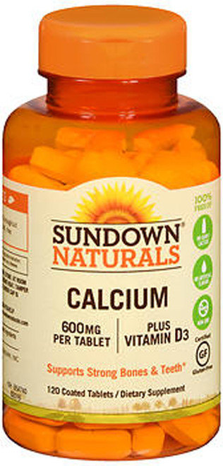 Sundown Naturals Calcium 600 mg plus Vitamin D3 Tablets - 120 ct