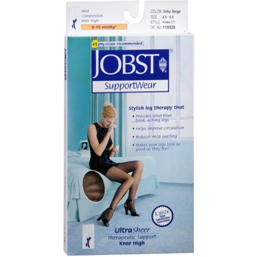 Jobst SupportWear Ultra Sheer Mild Compression Knee Highs Silky Beige Small - 1 pr