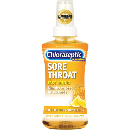 Chloraseptic Warming Sore Throat Spray Honey Lemon - 6oz