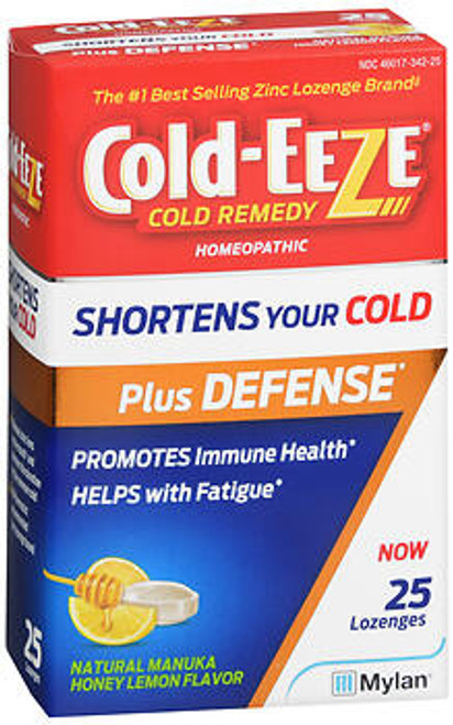 COLD-EEZE Plus Defense Cold Remedy Lozenges Manuka Honey Lemon - 25 Ct.