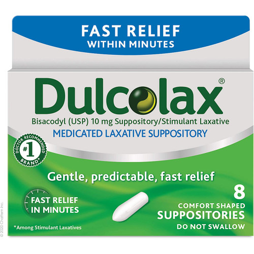 Dulcolax Medicated Laxative Suppositories - 8 ct