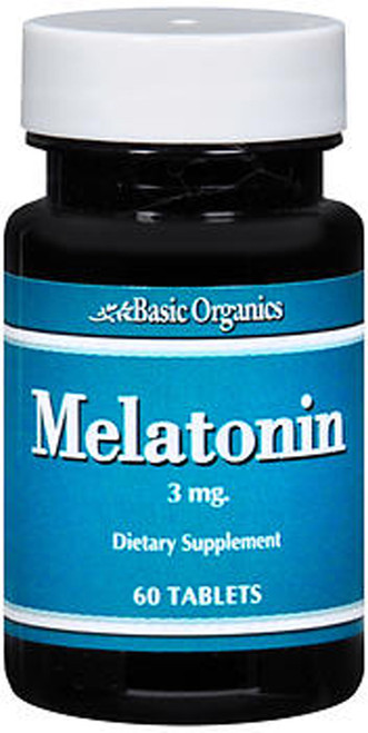 Basic Organics Melatonin 3 mg Tablets - 60 ct