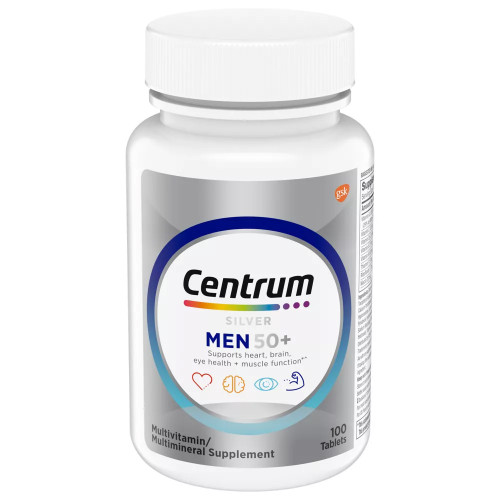 Centrum Silver Men 50+ Multivitamin/Multimineral Supplement Tablets - 100 ct