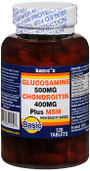 Basic Vitamins Glucosamine 500 mg Chondroitin 400 mg Plus MSM Tablets - 120 ct