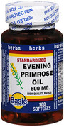 Basic Vitamins Evening Primrose Oil 500 mg Softgels - 100 ct