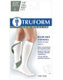 Truform Surgical Stockings, 18 mmHg Compression for Men and Women, Knee High Length, Closed Toe, White - X-Large