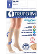 Truform 20-30 mmHg Compression MicroFiber Stockings for Men and Women, Knee High Length, Closed Toe, Beige - Large