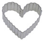 Fluted Heart Cookie Cutter Silver, 2.5