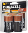 Duracell Coppertop D Alkaline Batteries 1.5 Volt - 4 pack
