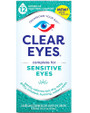 Clear Eyes Complete For Sensitive Eyes Lubricant & Redness Reliever Eye Drops - 0.5 oz