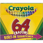 Crayons-Non Peggable, Assorted, 64Ct. - 1 Pkg