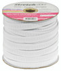 Stretchrite 1/2 by 50-Yard White Flat Non-Roll Woven Polyester Elastic Spool - 1 ct