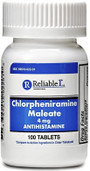 Reliable 1 Chlorpheniramine Maleate 4mg 100 Tablets (1 Bottle)