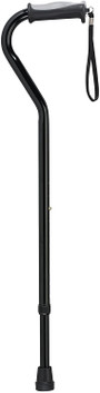 Drive Medical Adjustable Height Offset Handle Cane, Black