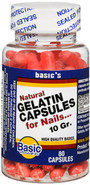 Basic Vitamins Natural Gelatin Capsules For Nails - 80 ct