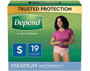 Depend Fit-Flex Underwear for Women Small Maximum Absorbency - 2 Packs of 19 ct