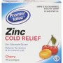 Premier Value Zinc Cold Relief Lozenges, Cherry - 18ct