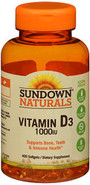 Sundown Naturals Vitamin D3 1000 IU - 400 Softgels