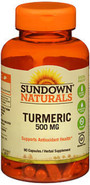 Sundown Naturals Turmeric 500 mg Herbal Supplements Capsules - 90 ct