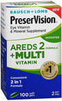 Bausch + Lomb PreserVision Eye Vitamin & Mineral Supplement Softgels - 100 ct