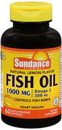 Sundance Vitamins Fish Oil 1000 mg Natural Lemon Flavor - 60 Softgels