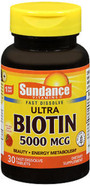 Sundance Vitamins Ultra Biotin 5000 mcg - 30 Tablets