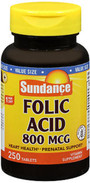 Sundance Vitamins Folic Acid 800 mcg - 250 Tablets