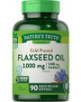 Nature's Truth Cold Pressed Flaxseed Oil 3,000 mg Quick Release Softgels - 90 ct