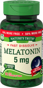 Nature's Truth Melatonin 5 mg Fast Dissolve Tabs Natural Berry Flavor - 90 ct