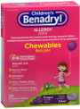 Benadryl Children's Allergy Chewable Tablets Grape Flavored - 20 ct