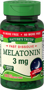 Nature's Truth Melatonin 3 mg Fast Dissolve Tabs Natural Berry Flavor - 180 ct