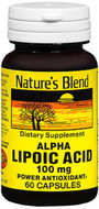 Nature's Blend Alpha Lipoic Acid 100 mg - 60 Capsules