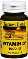 Nature's Blend Vitamin D3 1000 IU - 100 Tablets