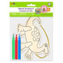 DIY Wood Ornament Kit w/Markers, Dinosaur - 1 Pkg