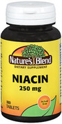 Nature's Blend Niacin 250 mg Tablets - 100 ct