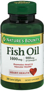 Nature's Bounty Odorless Fish Oil 1400 mg Triple Strength - 39 Coated Softgels