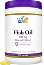 21st Century Fish Oil 1000 mg - Omega-3 - 300 Softgels