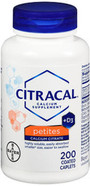 Citracal Calcium Citrate + D3 Petites Tablets - 200 ct