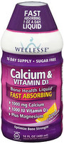 Wellesse Calcium & Vitamin D Liquid Natural Citrus Flavor - 16 oz