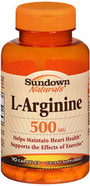 Sundown L-Arginine 500 mg Capsules - 90 ct