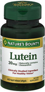 Natures Bounty Lutein 20mg, 40 Softgels